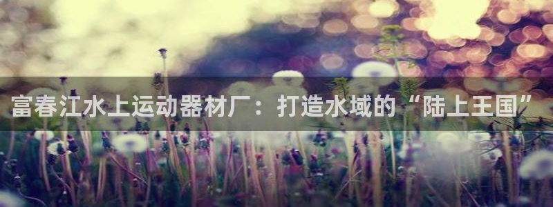 678体育官方正版app娱乐首页官网下载：富春江水上运动器材