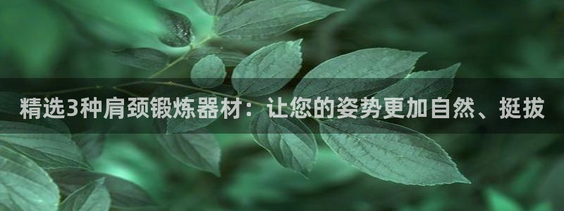 678体育官方正版app娱乐：精选3种肩颈锻炼器材：让您的姿