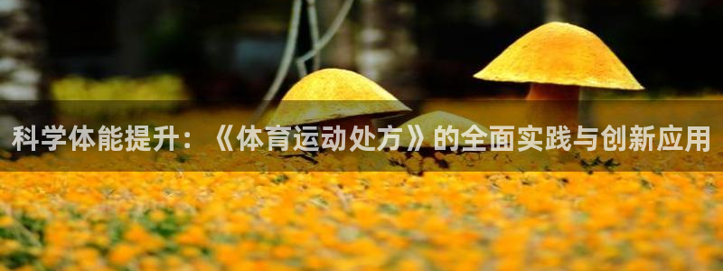 熊猫体育网址：科学体能提升：《体育运动处方》的全面实践与创新应用